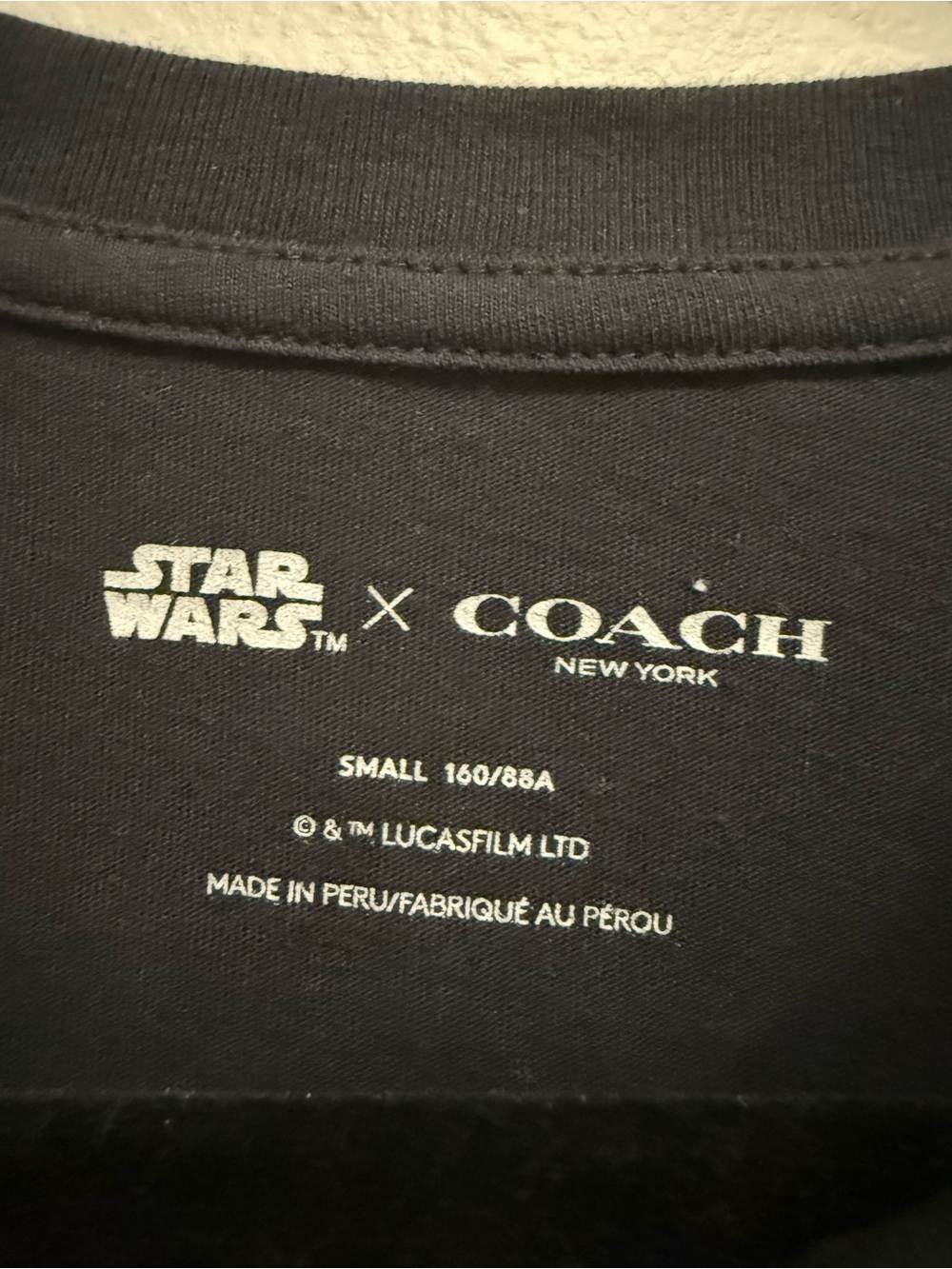 Coach x Star Wars Limited Edition Signature Black Logo T Shirt - Picture 5 of 8